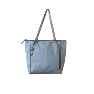 Fossil Genuine Leather Purse Two Exterior Pockets Rare Baby Blue